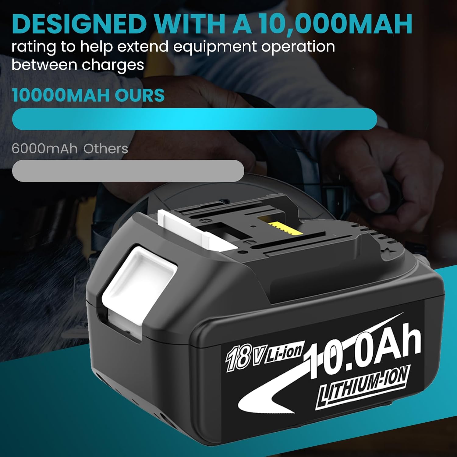 4Stück 18V 10.0Ah/10000mAh für Makita Akku 18V LXT Werkzeuge 3 4Stück 18V 10.0Ah/10000mAh für Makita Akku 18V LXT Werkzeuge – Bild 3