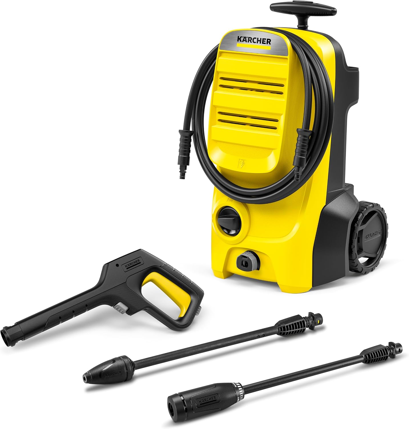 Kärcher Hochdruckreiniger K 4 Classic, Druck: max. 130 bar, Fördermenge: 420 l/h, Flächenleistung: 30 m²/h, Wasserfilter, Gewicht: 4,6 kg, Hochdruckschlauch und -Pistole, Dreckfräser, Strahlrohr 1 Kärcher Hochdruckreiniger K 4 Classic, Druck: max. 130 bar, Fördermenge: 420 l/h, Flächenleistung: 30 m²/h, Wasserfilter, Gewicht: 4,6 kg, Hochdruckschlauch und -Pistole, Dreckfräser, Strahlrohr