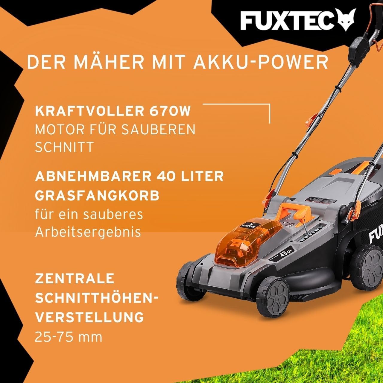FUXTEC 40V Akku-Rasenmäher FX-E2RM43PROSET • Radantrieb • FlexSpeed • 43cm 5 FUXTEC 40V Akku-Rasenmäher FX-E2RM43PROSET • Radantrieb • FlexSpeed • 43cm – Bild 5