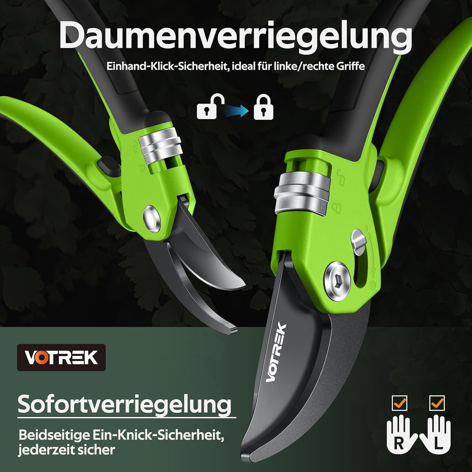 Bypass-Gartenschere mit stufenloser Grifföffnung für schwache Hände 3 Bypass-Gartenschere mit stufenloser Grifföffnung für schwache Hände – Bild 3