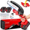 Mini Kettensäge 6 Zoll mit Akku 2 x 4000 mAh, Akku Kettensäge mit Automatischer Öler, Handkettensäge Akku für Gartenscheren Astschere Holzschneidenz 7 71Uw2kuNZRL. AC SL1500