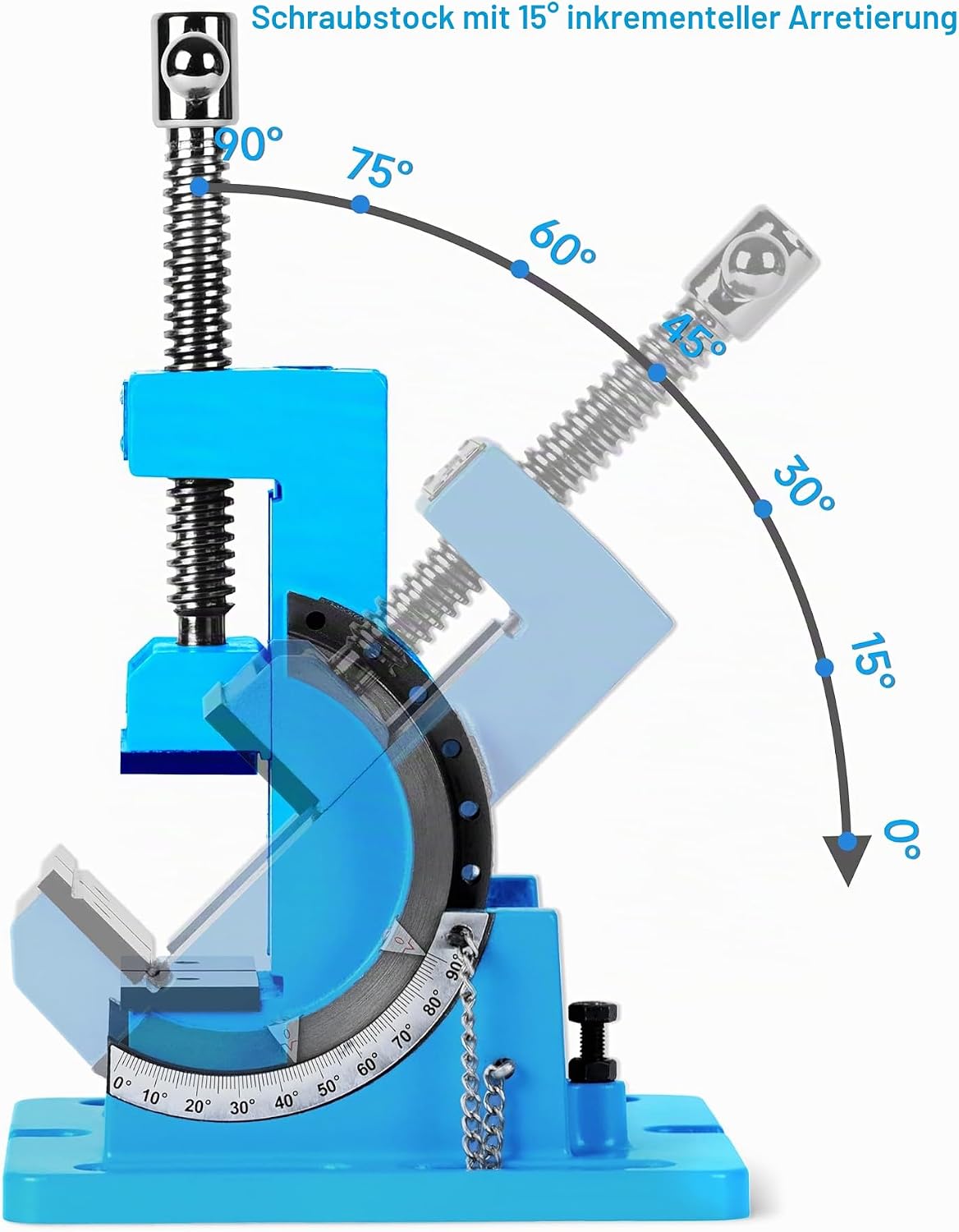 Nucraft Bohrmaschinen-Schraubstock Kippbarer 80mm/3''für Säulenbohrmaschine 3 Nucraft Bohrmaschinen-Schraubstock Kippbarer 80mm/3''für Säulenbohrmaschine – Bild 3