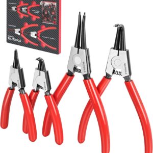 BILITOOLS 4-tlg. Sicherungsringzangen-Set für Außenringe, 125 und 175 mm