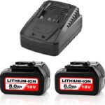 Cafonil 2 x 8000mAh Ersatzakku für Bosch Akku 18V BAT618 mit Ladegerät