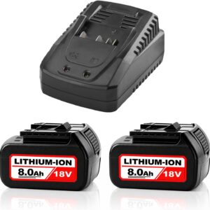 Cafonil 2 x 8000mAh Ersatzakku für Bosch Akku 18V BAT618 mit Ladegerät