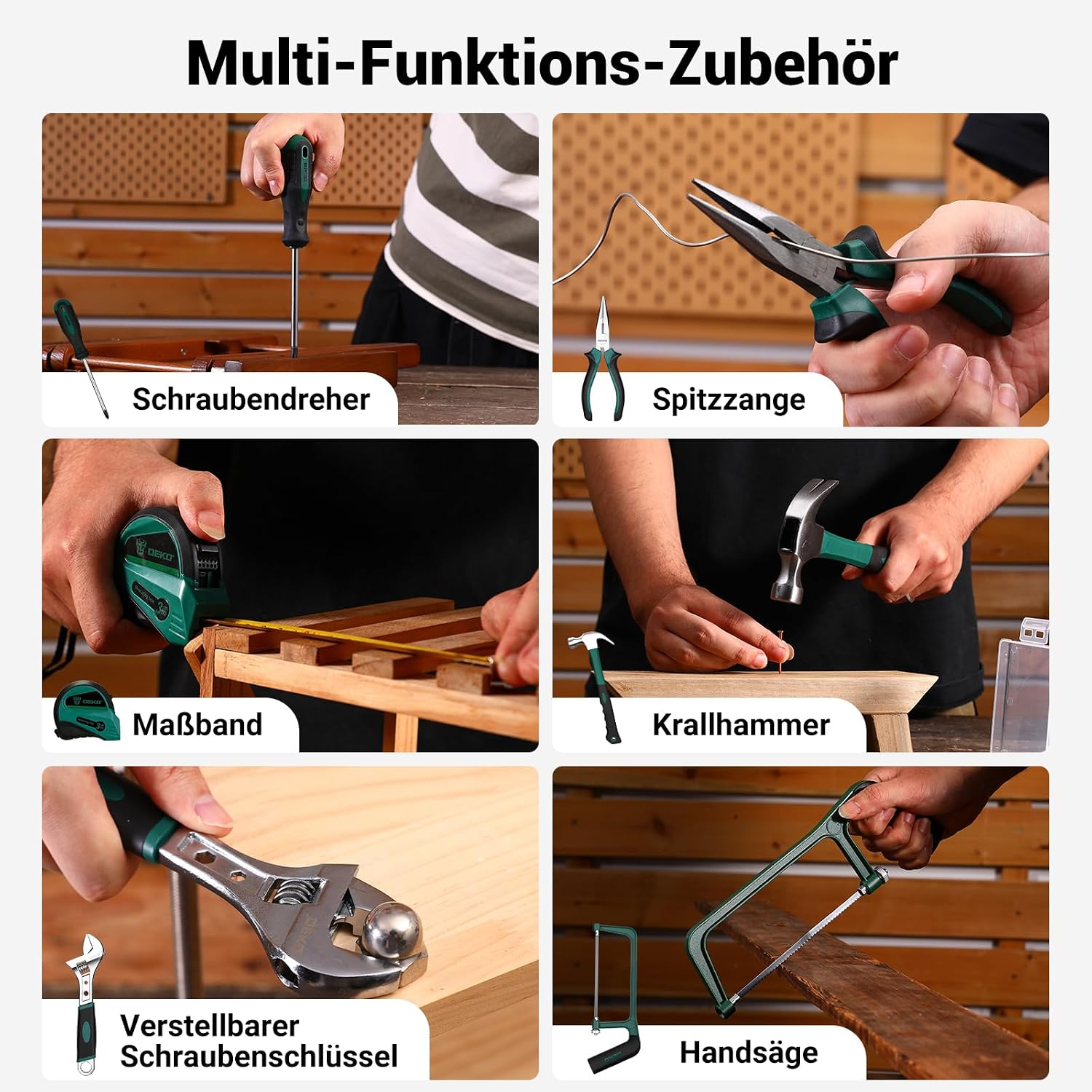 238-tlg Werkzeugkoffer Gefüllt: DEKO Werkzeugset mit 12V Akkubohrer,Schubladen-Werkzeugkasten (einfach Zugriff),für Männer/Frauen – Hausreparaturen, Fahrzeugwartung,Heimwerken(Grün) 3 238-tlg Werkzeugkoffer Gefüllt: DEKO Werkzeugset mit 12V Akkubohrer,Schubladen-Werkzeugkasten (einfach Zugriff),für Männer/Frauen – Hausreparaturen, Fahrzeugwartung,Heimwerken(Grün) – Bild 3