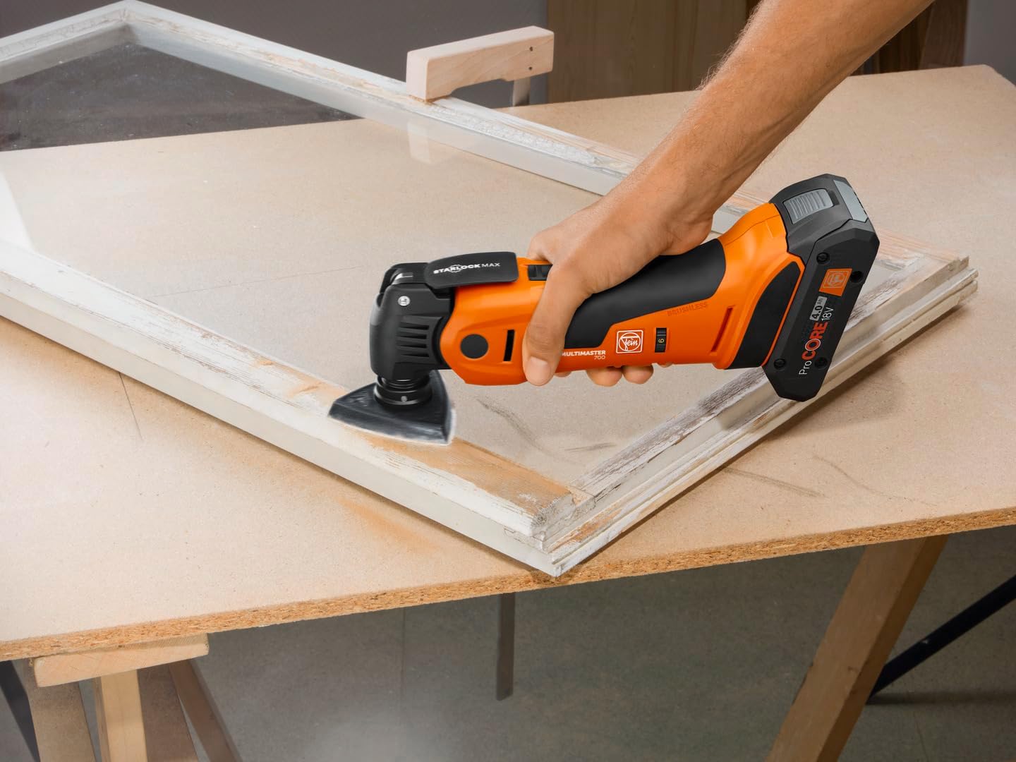 Fein Akku Multimaster AMM 700 MAX TOP 4.0 AH AS (18 V, Akku 4,0 Ah, AMPShare, StarlockMax, inkl. Zubehör-Set 60-teilig für Holz, Kunstsoff + Metall, Multifunktionswerkzeug, in L-Boxx) 71293661000 3 Fein Akku Multimaster AMM 700 MAX TOP 4.0 AH AS (18 V, Akku 4,0 Ah, AMPShare, StarlockMax, inkl. Zubehör-Set 60-teilig für Holz, Kunstsoff + Metall, Multifunktionswerkzeug, in L-Boxx) 71293661000 – Bild 3