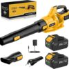 Akku-Laubbläser 21V, Laubbläser Akku mit 2×4,0Ah Akkus 7 71fRU6IiDL. AC SL1500