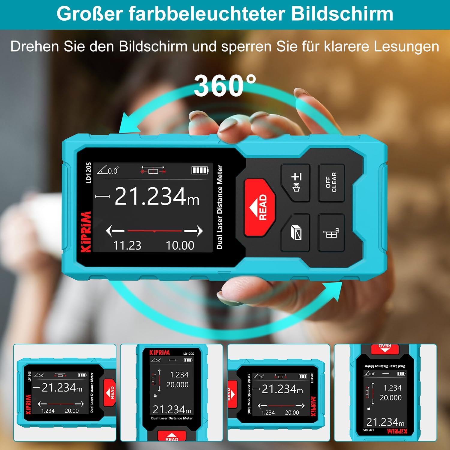 Kiprim LD120S Bilaterale Laser-Entfernungsmesser bis 120 m 5 Kiprim LD120S Bilaterale Laser-Entfernungsmesser bis 120 m – Bild 5