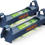 Presch Schnurwasserwaage 2 Stk. - Extrem fester Halt dank Sicherungshaken - Leichtes Design für perfekt ausgerichtete Schnur - Bruchfeste Acrylglaslibelle - 360° ablesbar zum präzisen Ausrichten