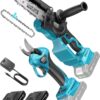 SEESII 6 Zoll Mini Akku Kettensäge, 2-in-1 Elektrische Astschere für Stamm 7 71jD9GMswtL. AC SL1500