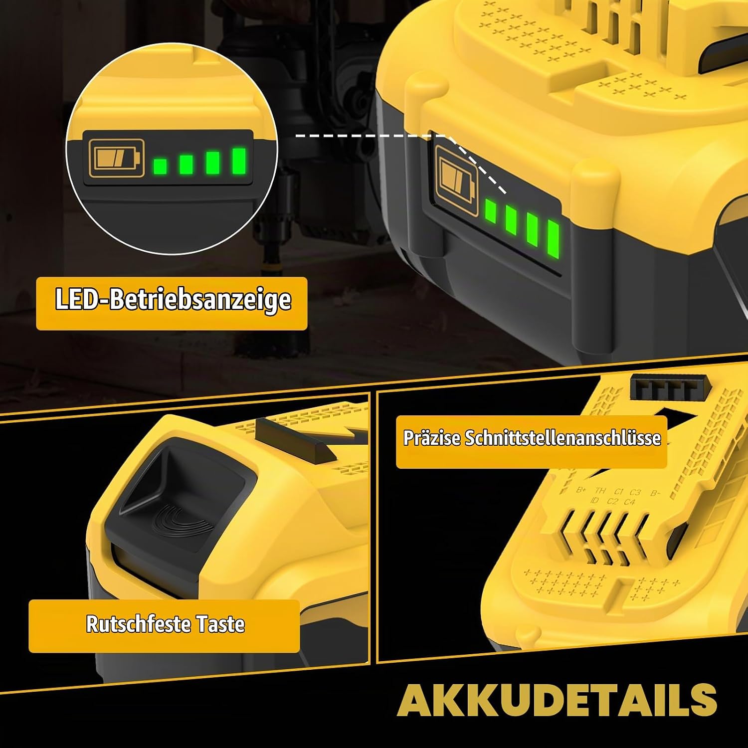 2 Stück 10.0Ah Ersatzakku für Dewalt Akku 18V DCB184 3 2 Stück 10.0Ah Ersatzakku für Dewalt Akku 18V DCB184 – Bild 3
