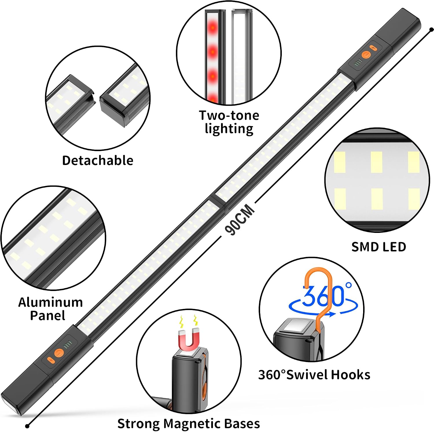 daphomeu LED Motorhaubenleuchte Wiederaufladbar, Abnehmbare Arbeitsleuchte 3 daphomeu LED Motorhaubenleuchte Wiederaufladbar, Abnehmbare Arbeitsleuchte – Bild 3