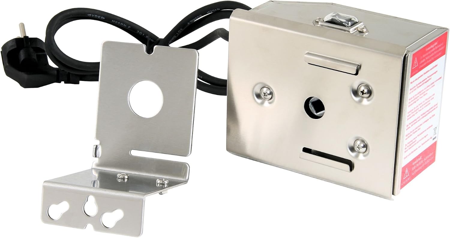 BBQ-Toro Grillspieß Set 90 cm, 220V - 240V Edelstahl Motor, 2X Fleischnadeln, Lager | Ausgleichsgewicht und Motorhalterung | Drehspieß für Gasgrill, Rotisserie, Drehspieß | Elektrisch 3 BBQ-Toro Grillspieß Set 90 cm, 220V - 240V Edelstahl Motor, 2X Fleischnadeln, Lager | Ausgleichsgewicht und Motorhalterung | Drehspieß für Gasgrill, Rotisserie, Drehspieß | Elektrisch – Bild 3