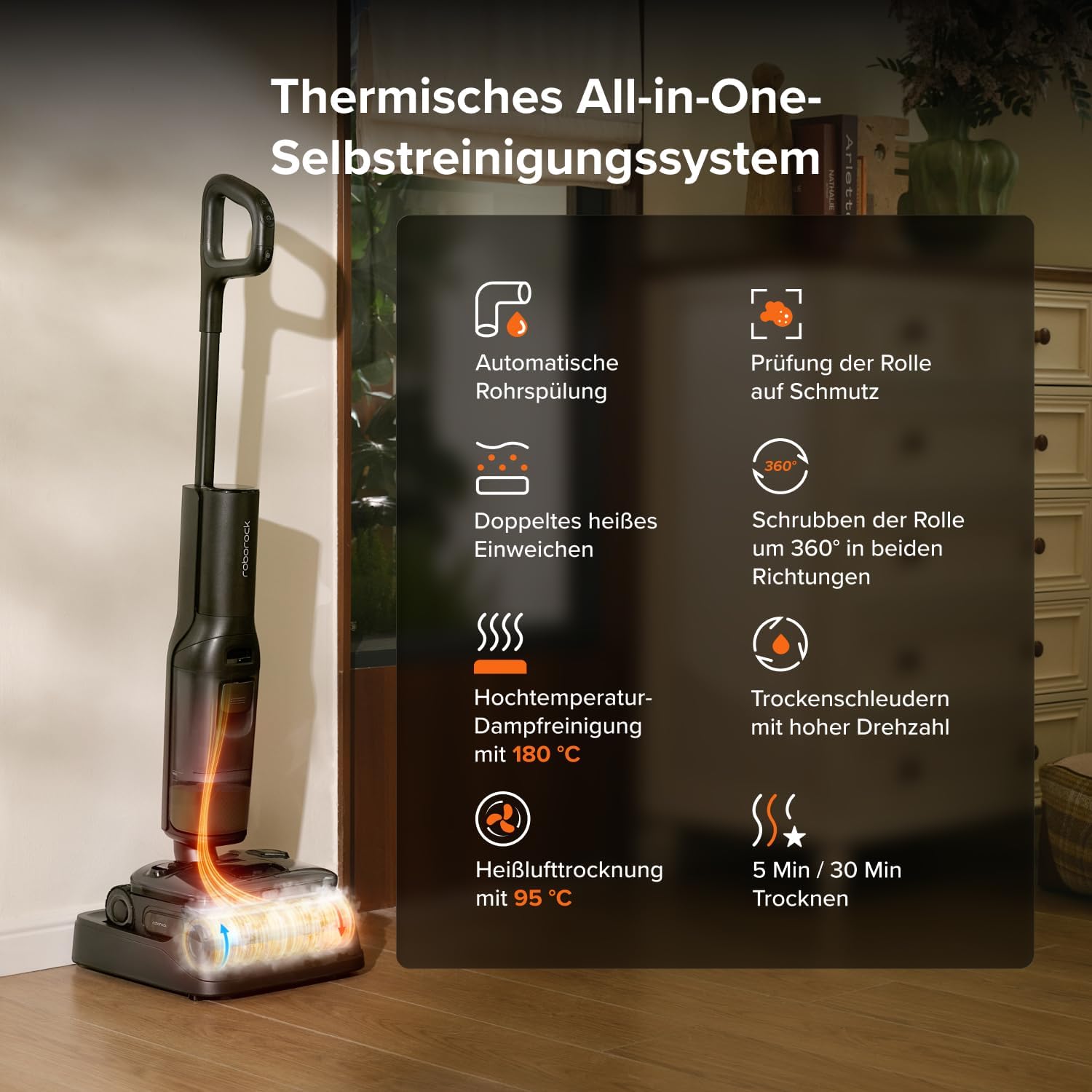 roborock F25 Steam Set Nass Trockensauger mit Dampf, 180 °C Dampfmopp 5 roborock F25 Steam Set Nass Trockensauger mit Dampf, 180 °C Dampfmopp – Bild 5