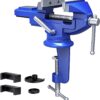 Tischschraubstock, 80mm Klein Schraubstock Klemmbar für Werkbank, Schraubstock Drehbar 360° mit Amboss & Achse für Holzbearbeitung, Bohren, Schneiden 6 71rmusuabJL. AC SL1500