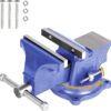 Nisorpa Schraubstock Drehbar 125mm Backenbreite Tischschraubstock mit Amboss 360° Drehbar Gusseisen Handschraubstöcke Parallelschraubstock für Werkbank 6 71s4as0SCCL. AC SL1500