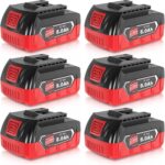 6X 8.0Ah Ersatzakku für Bosch Akku 18V GBA Nicht kompatibel mit der PBA Power‑for‑All-Werkzeugserie für Heimwerker und Gärtner Kompatibel mit GSB 18V-65, GSR 185‑LI und GDR 18V‑215