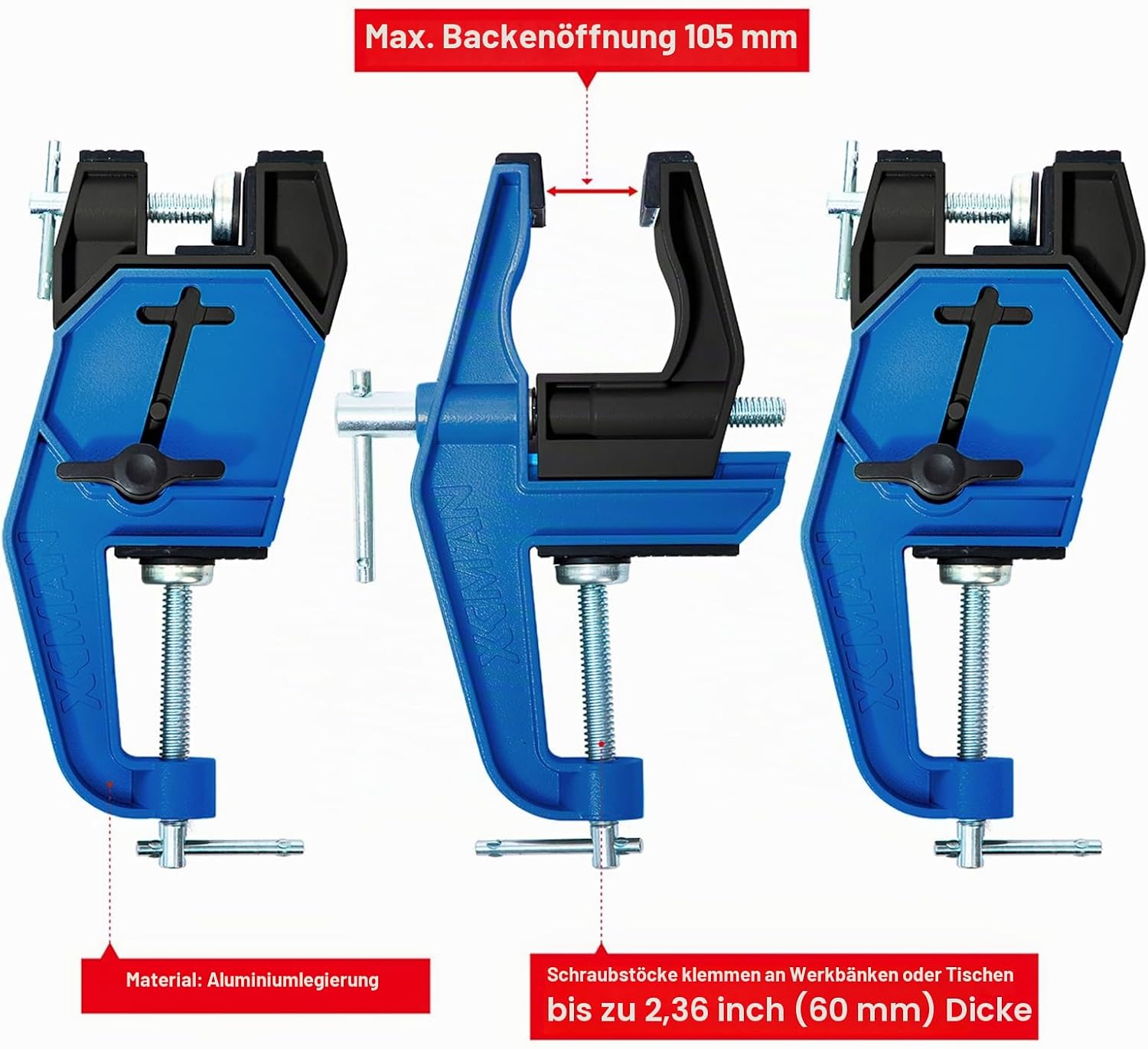 XCMAN Alpine Ski Vise Pro für Skistuning und Wachsen, verstellbarer Winkel und Höhe, langlebig und stabil, Backenöffnung bis zu 105 mm 2 XCMAN Alpine Ski Vise Pro für Skistuning und Wachsen, verstellbarer Winkel und Höhe, langlebig und stabil, Backenöffnung bis zu 105 mm – Bild 2
