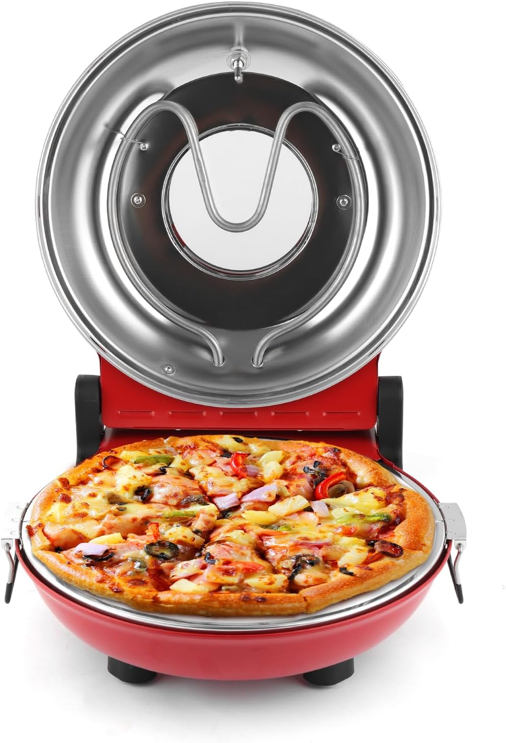 KLAIF Elektrischer Pizzaofen, LMC-Rot 4 KLAIF Elektrischer Pizzaofen, LMC-Rot – Bild 4