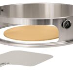 BBQ-Toro Edelstahl Pizza Element Ø 57 cm Kugelgrill, Pizzaeinsatz inkl. Schaufel, Pizzastein und Thermometer