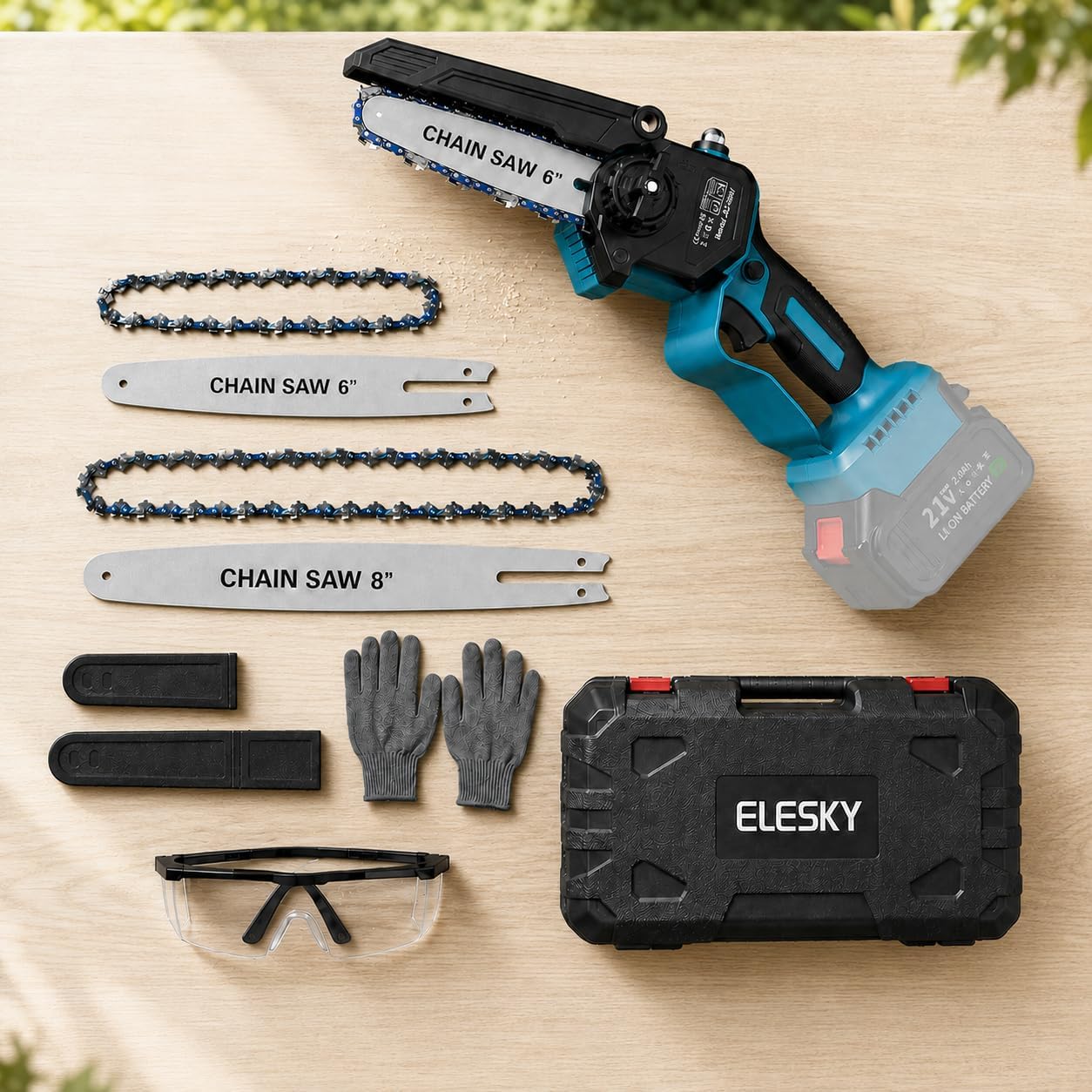 20CM Akku-Astsäge, Akku-Kettensäge kompatibel mit Makita 18V 2 20CM Akku-Astsäge, Akku-Kettensäge kompatibel mit Makita 18V – Bild 2