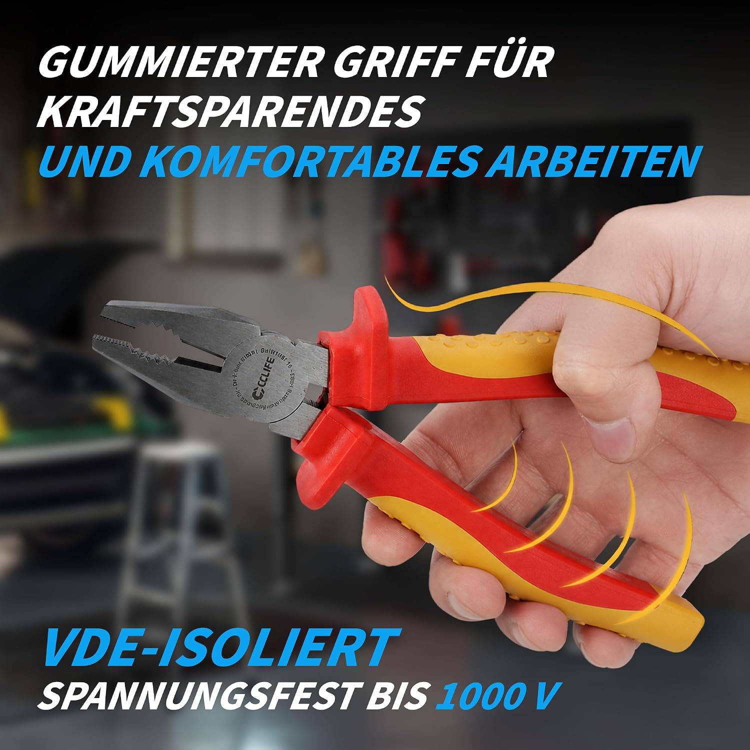 CCLIFE VDE Kombizange 180mm, isolierte Zange 1000V, Cr-V Stahl, 3-in-1 4 CCLIFE VDE Kombizange 180mm, isolierte Zange 1000V, Cr-V Stahl, 3-in-1 – Bild 4