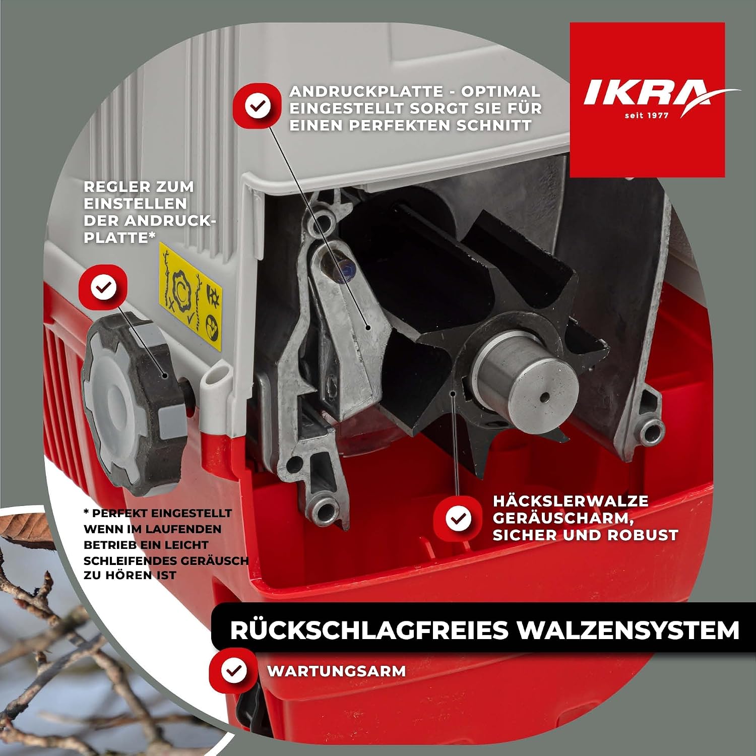 IKRA Elektro Gartenhäcksler Walzenhäcksler ILH 3000S, Aststärke bis 44mm 3 IKRA Elektro Gartenhäcksler Walzenhäcksler ILH 3000S, Aststärke bis 44mm – Bild 3