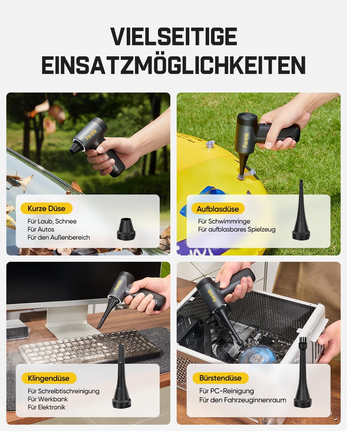 Fanttik B10 Pro Elektrische Staubgebläse, Electric Air Duster-Grau 4 Fanttik B10 Pro Elektrische Staubgebläse, Electric Air Duster-Grau – Bild 4