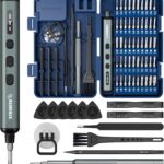 STREBITO Mini elektro schraubendreher mit 4 LED,Mini Reparatur werkzeug set