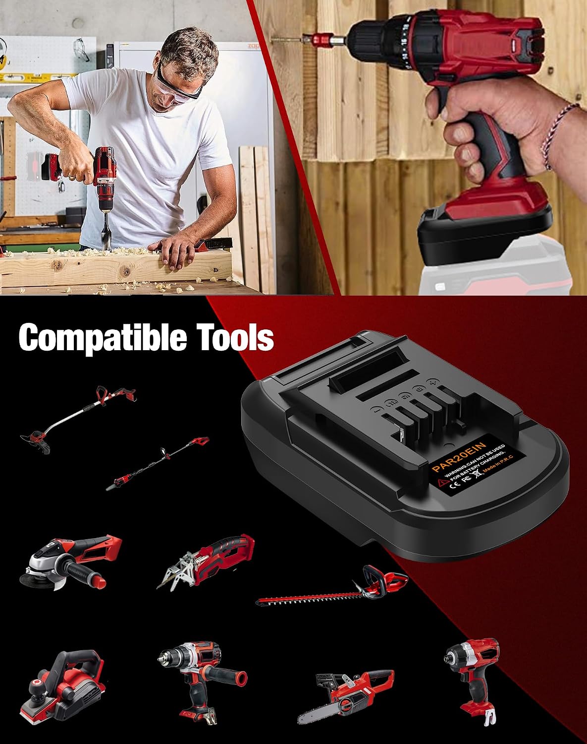 Akku-Adapter für Parkside 20v zu Einhell 18V Elektrowerkzeugen 5 Akku-Adapter für Parkside 20v zu Einhell 18V Elektrowerkzeugen – Bild 5