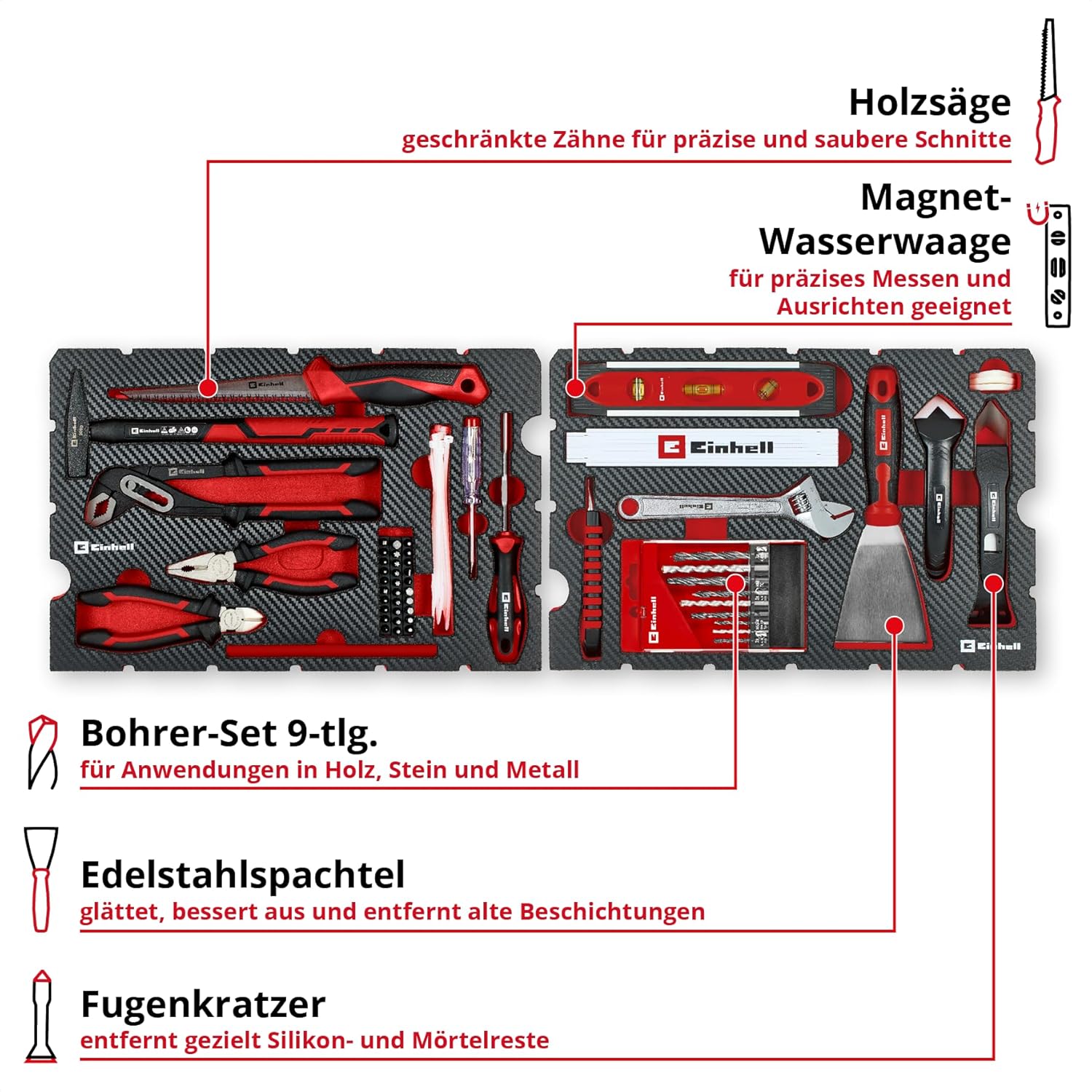Einhell E-Case 78-tlg. Werkzeugkoffer Renovierung 5 Einhell E-Case 78-tlg. Werkzeugkoffer Renovierung – Bild 5