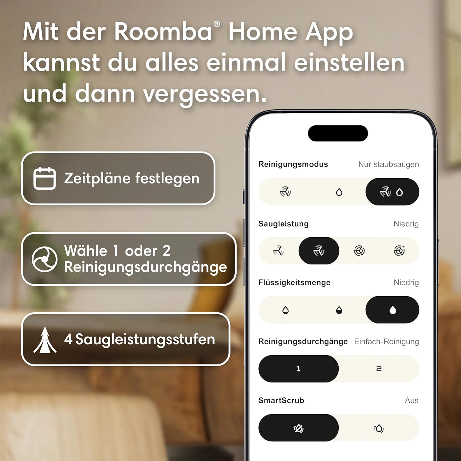 iRobot Roomba® 115 Combo Saug- und Wischroboter, 15k Pa Saugleistung, Bürsten und Wischpad reichen, Navigation mit Clearview™ LiDAR, Schwarz 5 iRobot Roomba® 115 Combo Saug- und Wischroboter, 15k Pa Saugleistung, Bürsten und Wischpad reichen, Navigation mit Clearview™ LiDAR, Schwarz – Bild 5