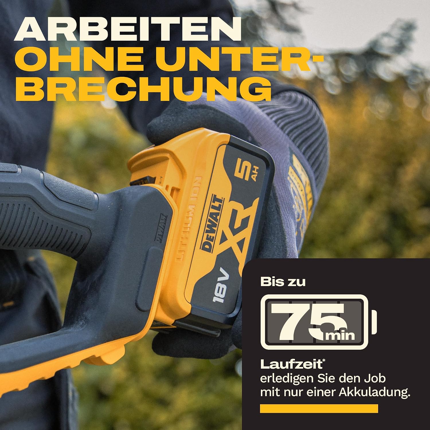DEWALT Heckenschere XR 18V 55cm 19mm ohne Ladegerät/Akku, DCMHT562N-XJ 5 DEWALT Heckenschere XR 18V 55cm 19mm ohne Ladegerät/Akku, DCMHT562N-XJ – Bild 5