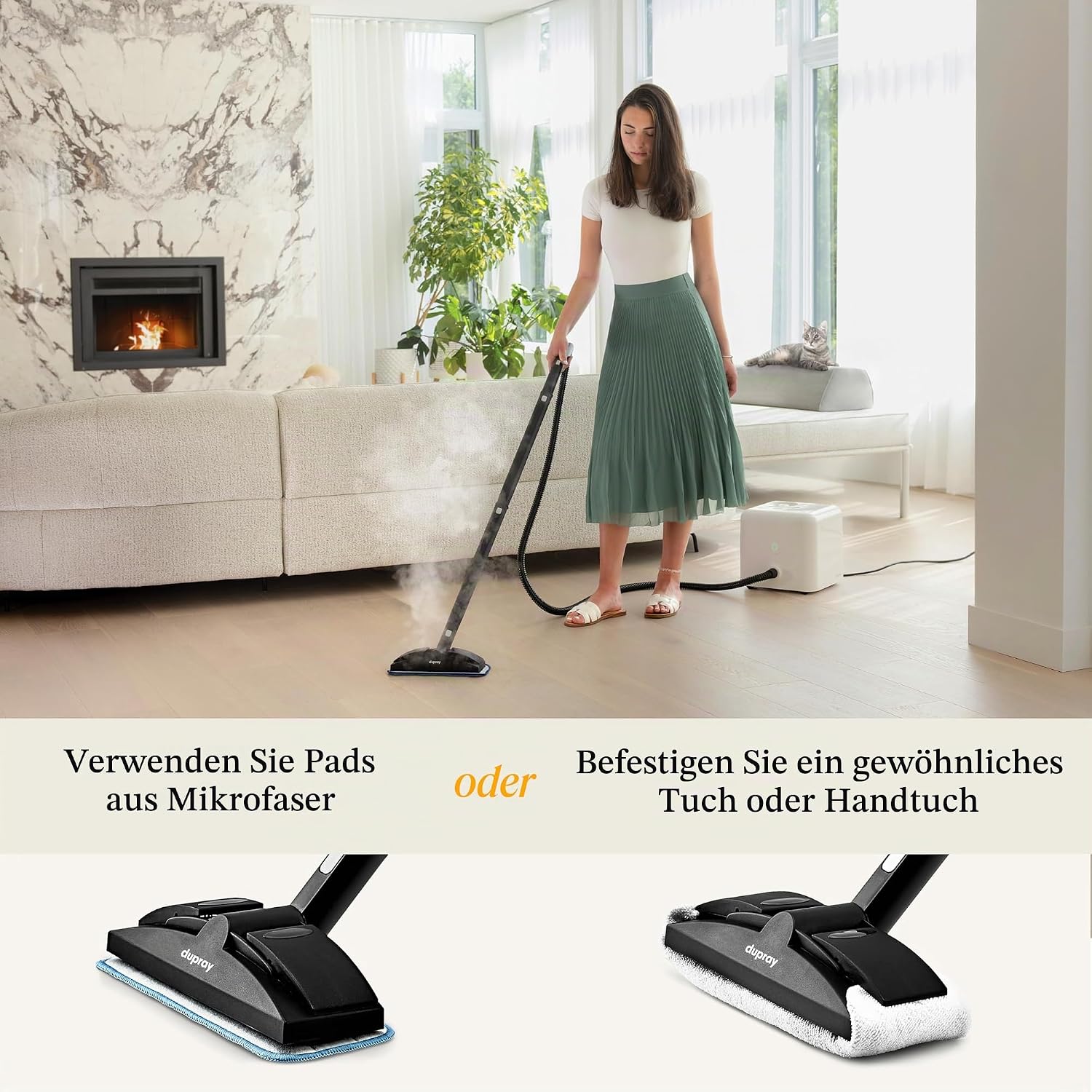 Dupray Neat Dampfreiniger Böden Fliesen Fugen, ohne chemische Reiniger 4 Dupray Neat Dampfreiniger Böden Fliesen Fugen, ohne chemische Reiniger – Bild 4
