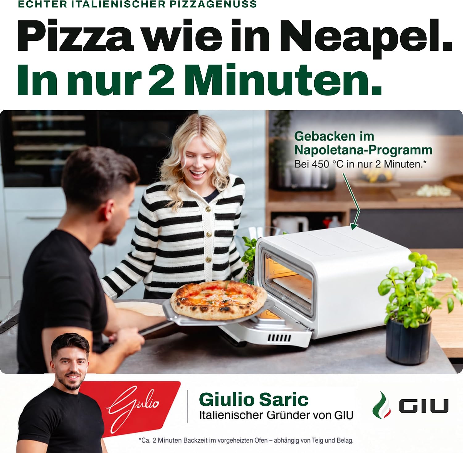 GIU Elektrischer Pizzaofen - Starker Elektro-Ofen für neapolitanische Pizza | Backofen, Pizzaofen, elektrisch, Electric Oven | Über 450 Grad FusionHeat-Tech | Genieße Steinofen-Geschmack Zuhause 3 GIU Elektrischer Pizzaofen - Starker Elektro-Ofen für neapolitanische Pizza | Backofen, Pizzaofen, elektrisch, Electric Oven | Über 450 Grad FusionHeat-Tech | Genieße Steinofen-Geschmack Zuhause – Bild 3