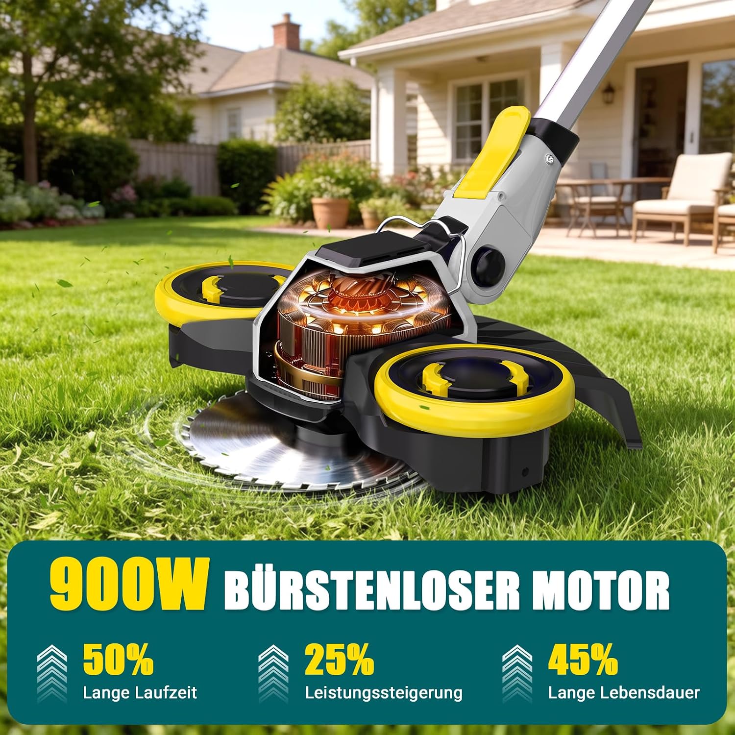 Rasentrimmer mit Akku, 21V Akku Rasentrimmer für Makita Akkus 5 Rasentrimmer mit Akku, 21V Akku Rasentrimmer für Makita Akkus – Bild 5