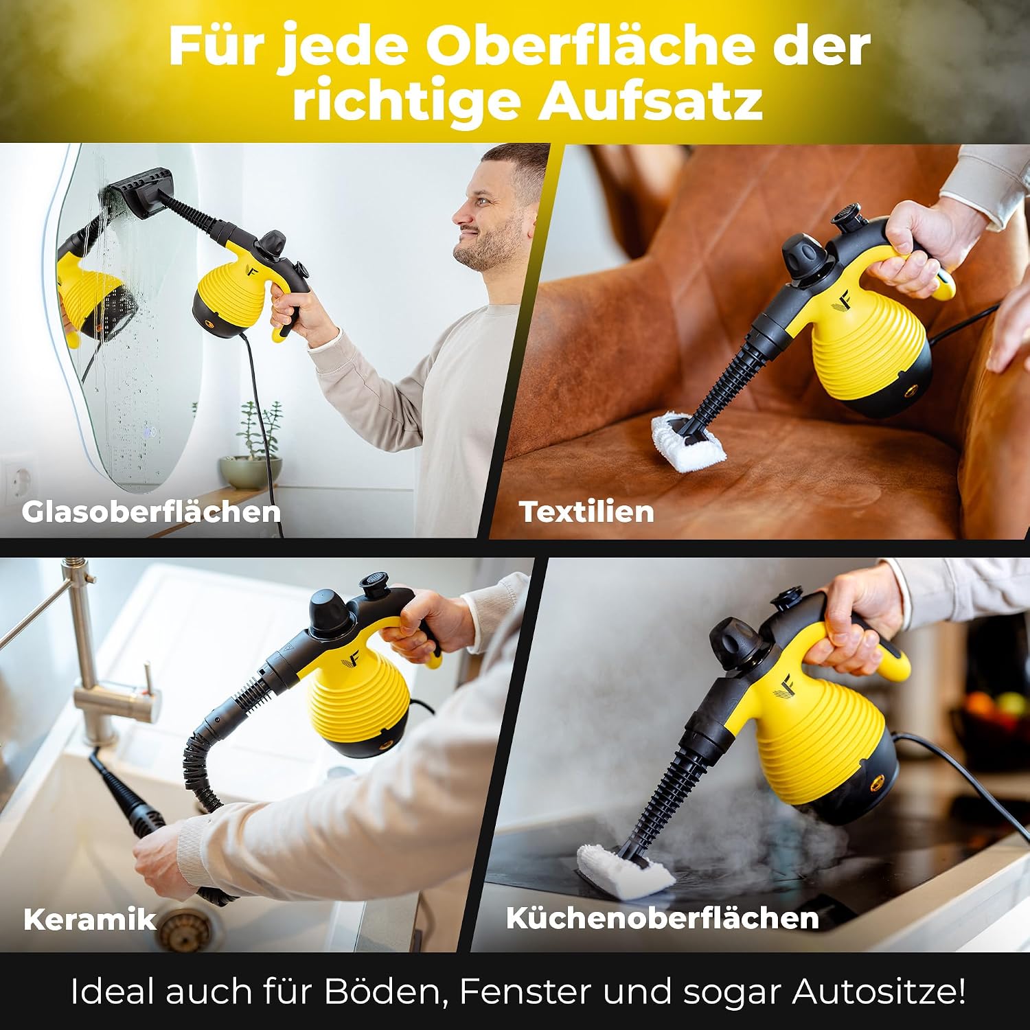 Neighbour's Friend® Dampfreiniger Neues Modell – Leistungsstarker Hand Steam Cleaner, 3,5 Bar Druck, 4m Kabel, 350ml Tank I Handdampfreiniger für Auto, Werkstatt, Haushalt & Fensterreinigung 5 Neighbour's Friend® Dampfreiniger Neues Modell – Leistungsstarker Hand Steam Cleaner, 3,5 Bar Druck, 4m Kabel, 350ml Tank I Handdampfreiniger für Auto, Werkstatt, Haushalt & Fensterreinigung – Bild 5