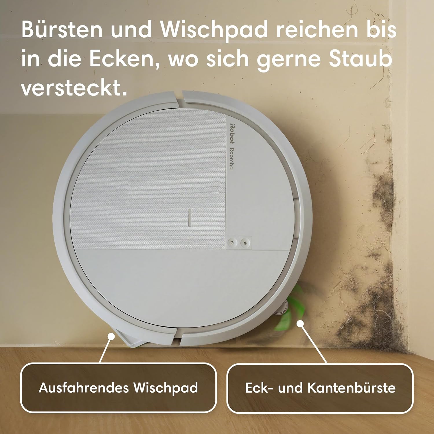 iRobot Roomba® 115 Combo Saug- und Wischroboter + AutoEmpty™ Dock, 15k Pa Saugleistung, Bürsten und Wischpad reichen, Navigation mit Clearview™ LiDAR, Weiß 4 iRobot Roomba® 115 Combo Saug- und Wischroboter + AutoEmpty™ Dock, 15k Pa Saugleistung, Bürsten und Wischpad reichen, Navigation mit Clearview™ LiDAR, Weiß – Bild 4