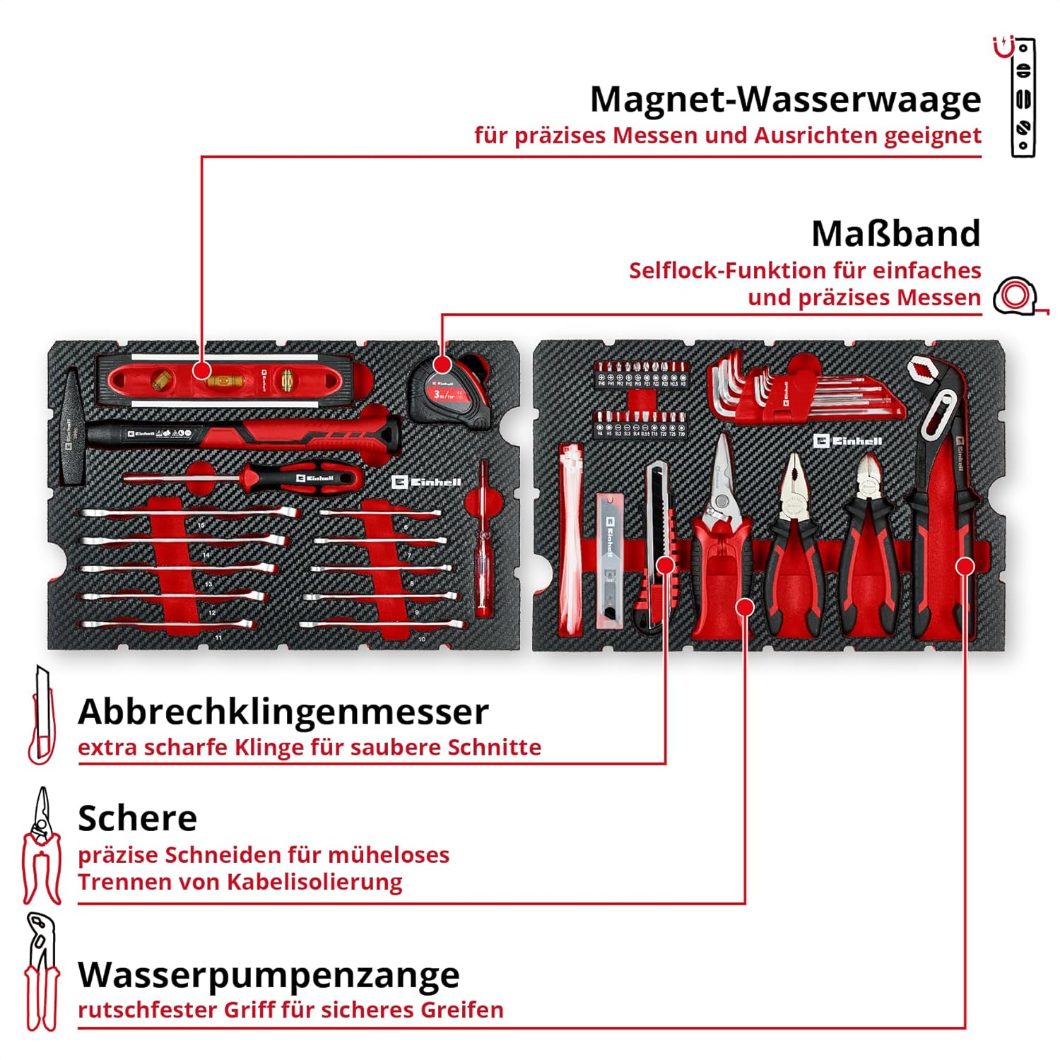 Einhell E-Case 79-tlg. Werkzeugkoffer Umzug 5 Einhell E-Case 79-tlg. Werkzeugkoffer Umzug – Bild 5