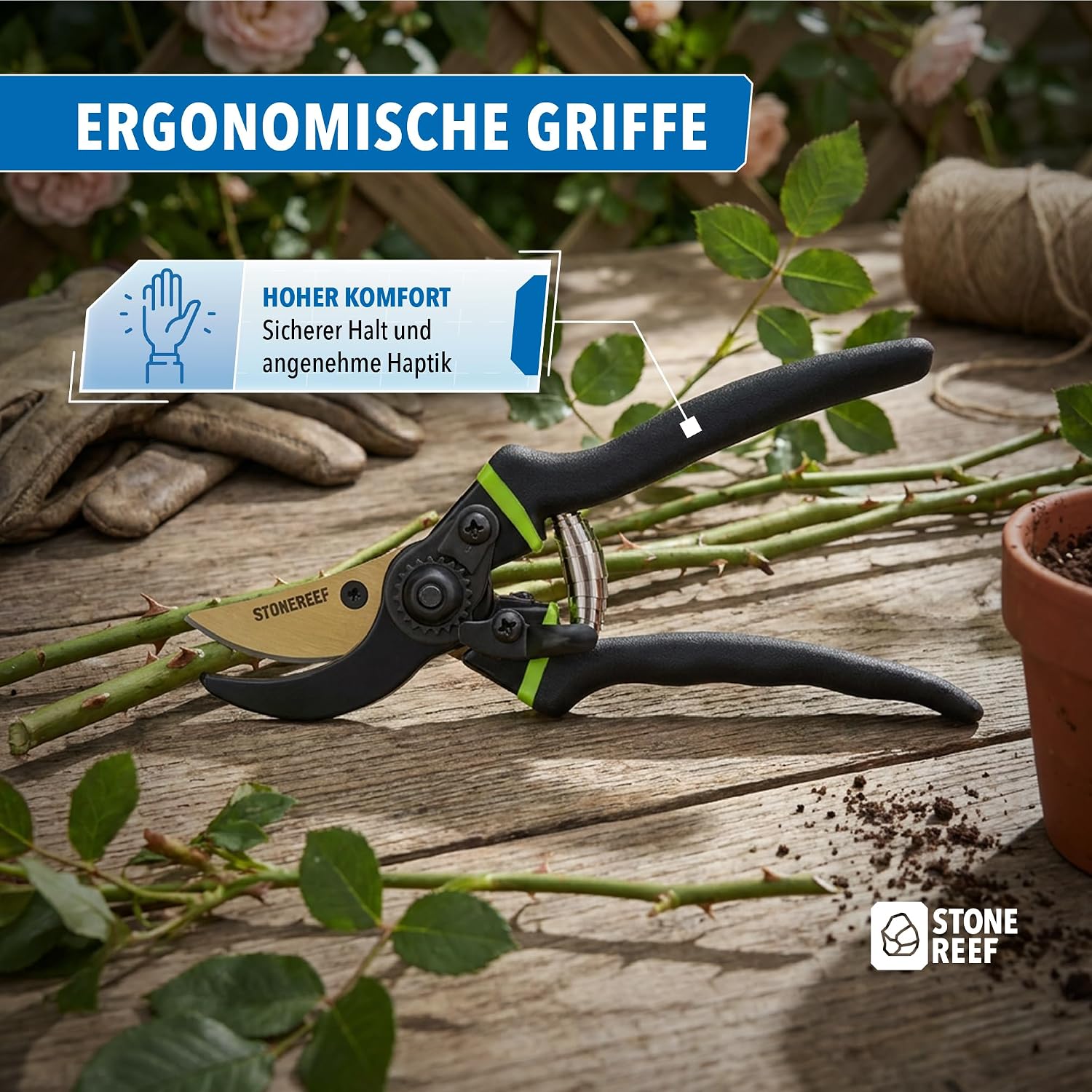Gartenschere Bypass SK5 Carbonstahl Rosenschere Rebschere scharf 3 Gartenschere Bypass SK5 Carbonstahl Rosenschere Rebschere scharf – Bild 3