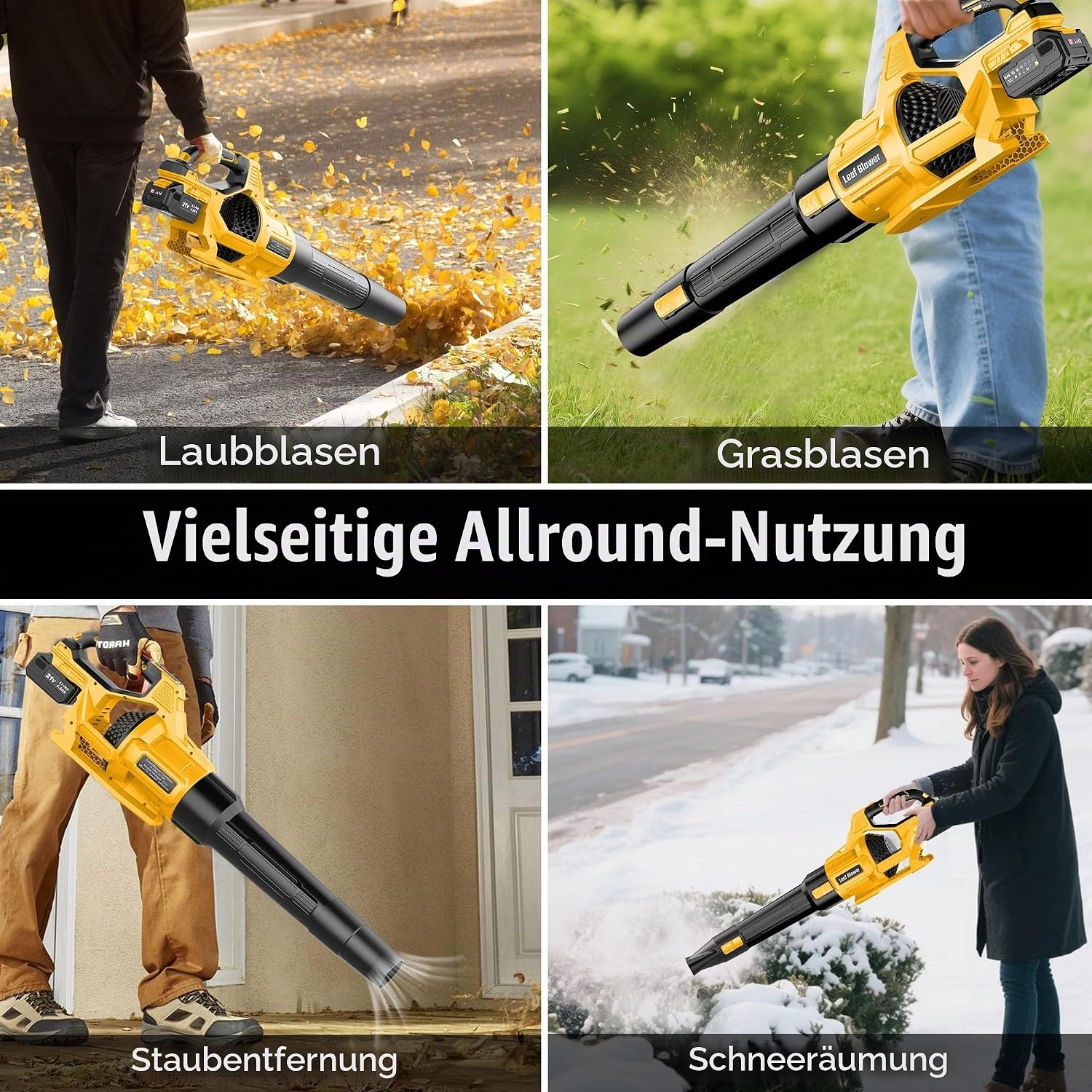 Akku-Laubbläser 21V, Laubbläser Akku mit 2×4,0Ah Akkus 5 Akku-Laubbläser 21V, Laubbläser Akku mit 2×4,0Ah Akkus – Bild 5