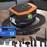 20-IN-1 Dampfreiniger Handgerät【100% Kühler & Akkufreier Griff–Neueste NH Labor-Technik】【99,99% Keimreduktion–SPJ Spitzentechnik】Dampfreiniger für Alles, Steam Cleaner für Fußboden, Sofa (Orange)