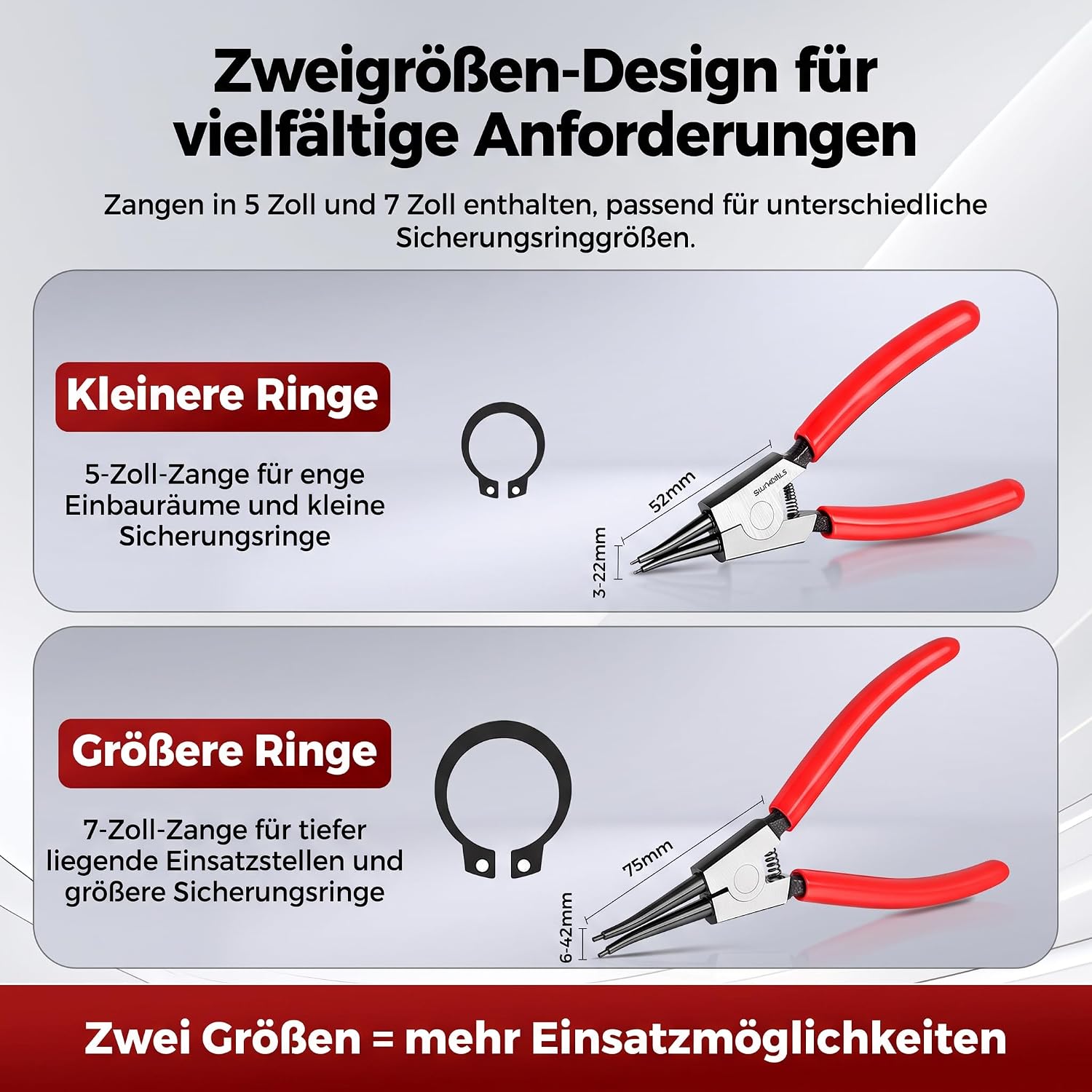 BILITOOLS 4-tlg. Sicherungsringzangen-Set für Außenringe, 125 und 175 mm 5 BILITOOLS 4-tlg. Sicherungsringzangen-Set für Außenringe, 125 und 175 mm – Bild 5
