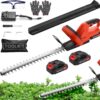 Akku Heckenschere Profi Hecken & Strauchschere 51cm Schnittlänge Inkl. Handschuhe, Schutzhülle & 21V Akku 3,0 Ah mit Ladegerät, Schnittstärke 15 mm Dual Schnittklingen Ergonomischer Grif 6 81ZHtZdm2L. AC SL1500