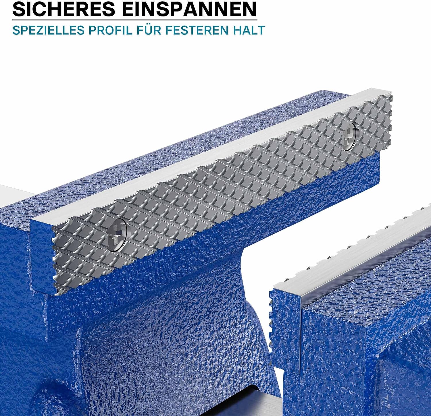 Wiltec Schraubstock Heavy Duty 125 mm Klemmbacke, Spannwerkzeug mit Amboss für schwere Beanspruchung für Werkbank 4 Wiltec Schraubstock Heavy Duty 125 mm Klemmbacke, Spannwerkzeug mit Amboss für schwere Beanspruchung für Werkbank – Bild 4
