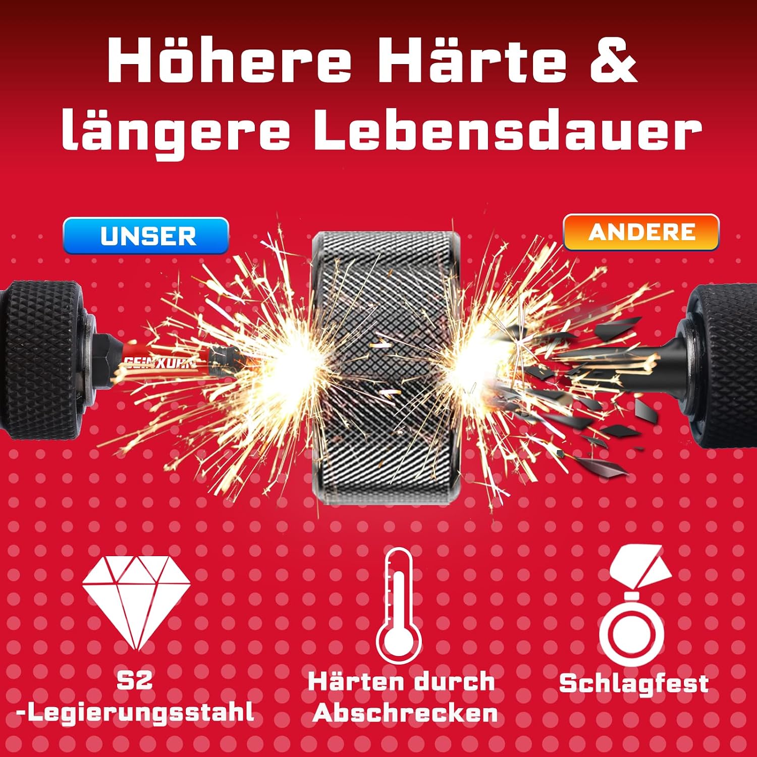 Geinxurn Impact Torx Schraubendreher Bits Set, 90 Stücke 50mm Bitsatz Magnetisch S2 Stahl Multi Treiber Bits mit Lagerung Bunte Box 5 Geinxurn Impact Torx Schraubendreher Bits Set, 90 Stücke 50mm Bitsatz Magnetisch S2 Stahl Multi Treiber Bits mit Lagerung Bunte Box – Bild 5