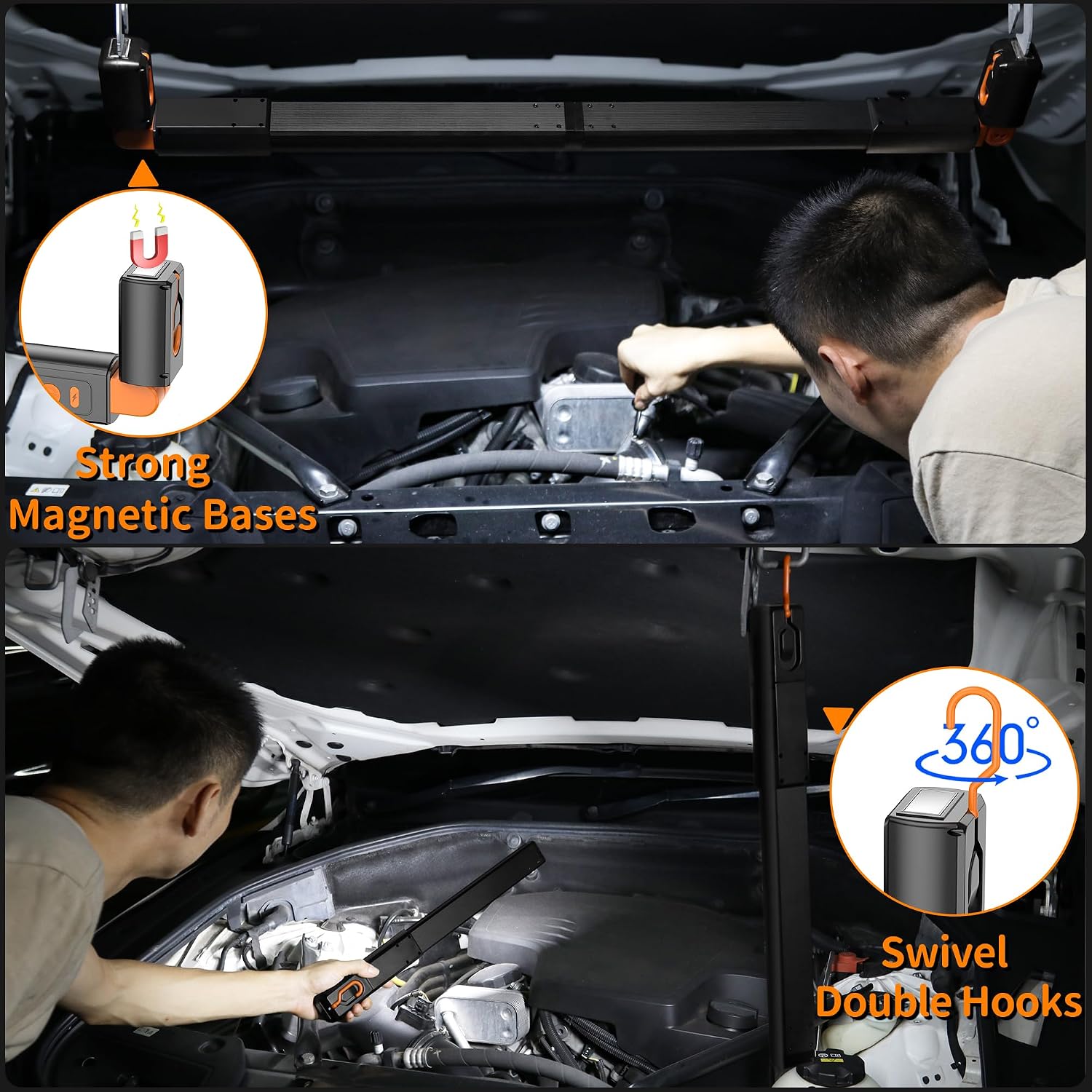 daphomeu LED Motorhaubenleuchte Wiederaufladbar, Abnehmbare Arbeitsleuchte 4 daphomeu LED Motorhaubenleuchte Wiederaufladbar, Abnehmbare Arbeitsleuchte – Bild 4