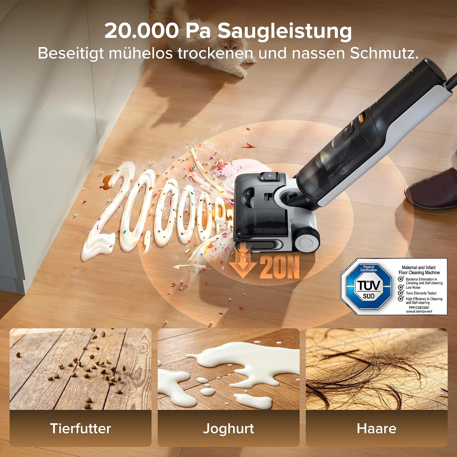 roborock F25 LT Gen 2 Nass Trockensauger, 20.000 Pa, 60 Min Laufzeit 3 roborock F25 LT Gen 2 Nass Trockensauger, 20.000 Pa, 60 Min Laufzeit – Bild 3