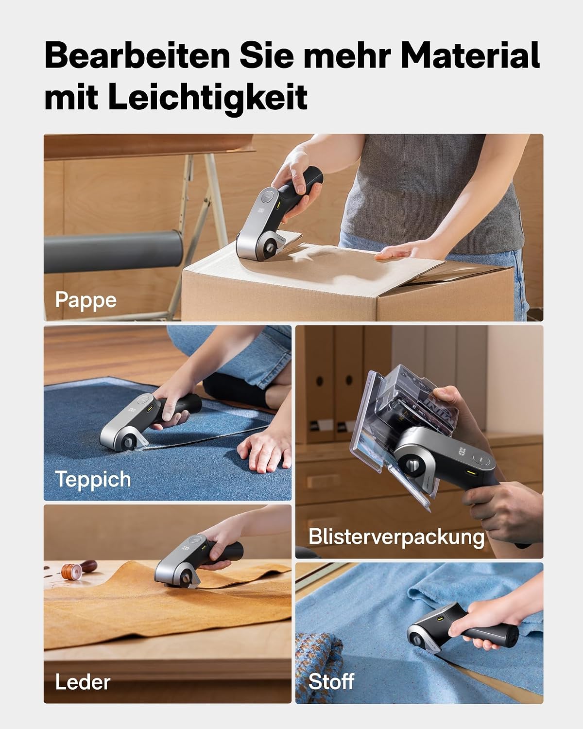 HOTO Kartonschneider Elektrisch, Titanklinge LED Display Elektrische Schere 3 HOTO Kartonschneider Elektrisch, Titanklinge LED Display Elektrische Schere – Bild 3
